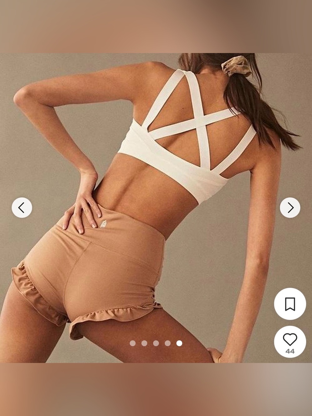 Free People • Womens Taupe Solid Plie All Day Shorts M NWOT
